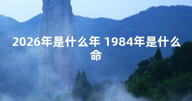 2026年是什么年 1984年是什么命